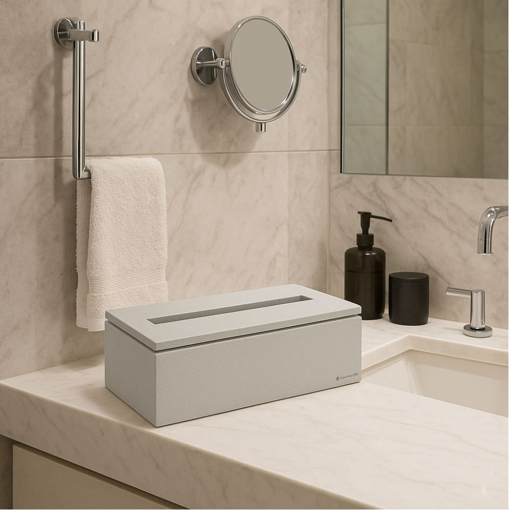 Porta Papel Toalha Flex Cinza Claro Banho Mais